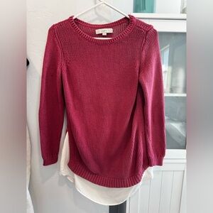 LOFT Maternity Crew Neck Sweater